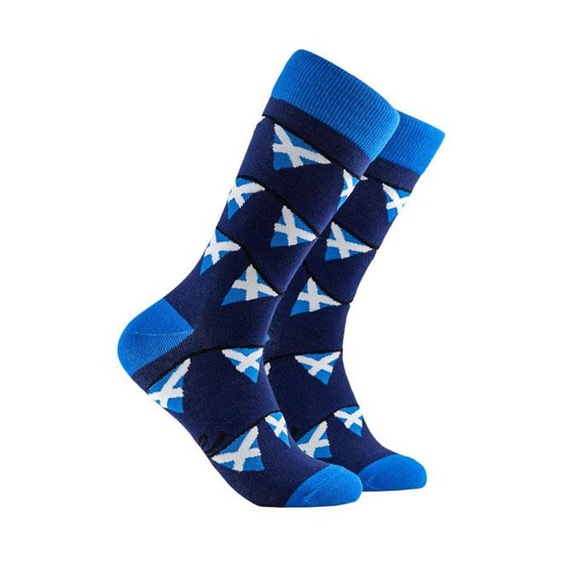 Navy Scottish Bunting Men's Socks
