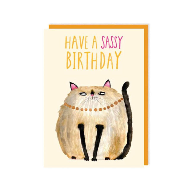 Sassy Cat Birthday Card
