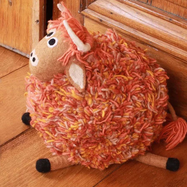 Duncan Highland Cow Doorstop Side Facing