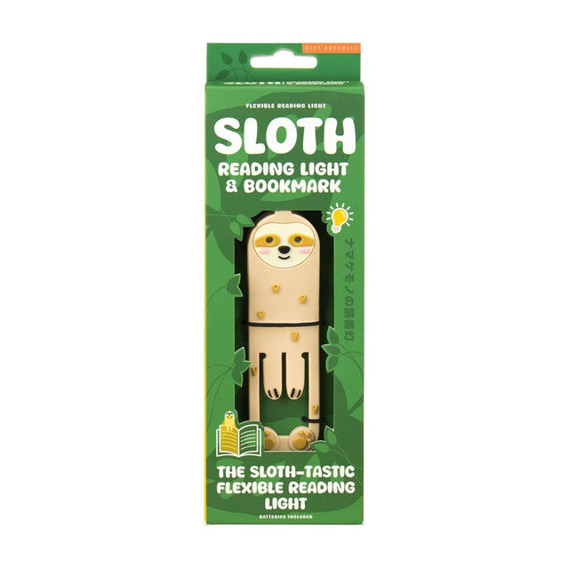 Sloth Reading Light And Bookmark in Gift Box