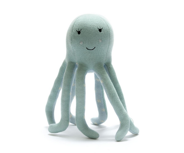 Knitted Sea Green Octopus Plush Toy