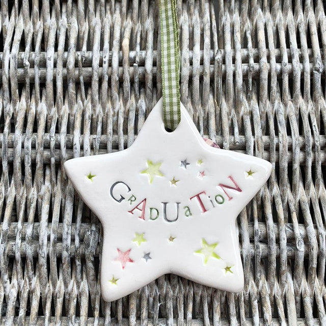 Graduation Ceramic Star Hanging Decoration