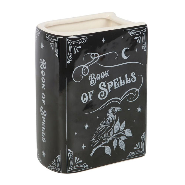 Book of Spells Gothic Book Shaped Vase Close Up