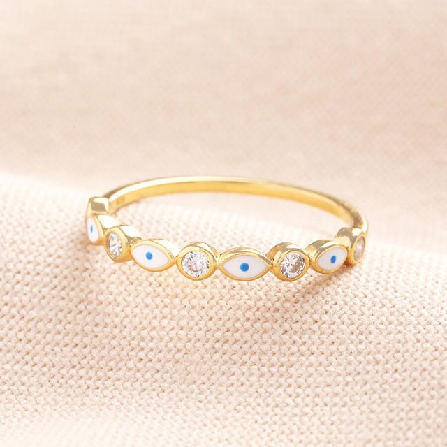 Evil Eye Ring in Gold