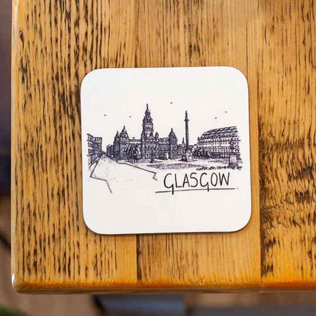 Illustrated Glasgow Coaster