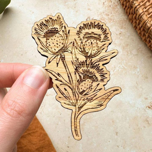 Thistle Wood Magnet Close Up