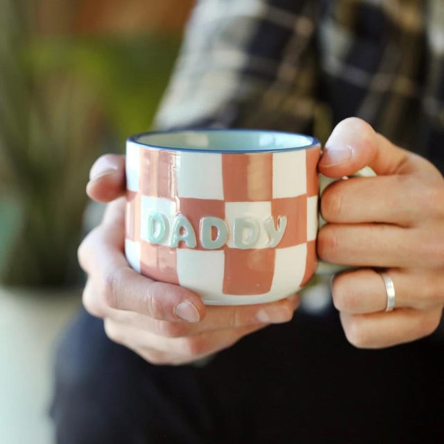 Daddy Contrast Checkerboard Ceramic Mug