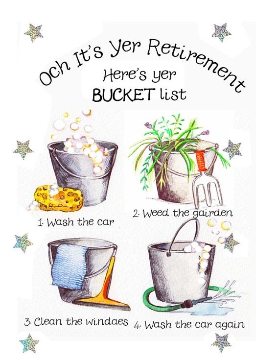 Retirement Bucket List Card