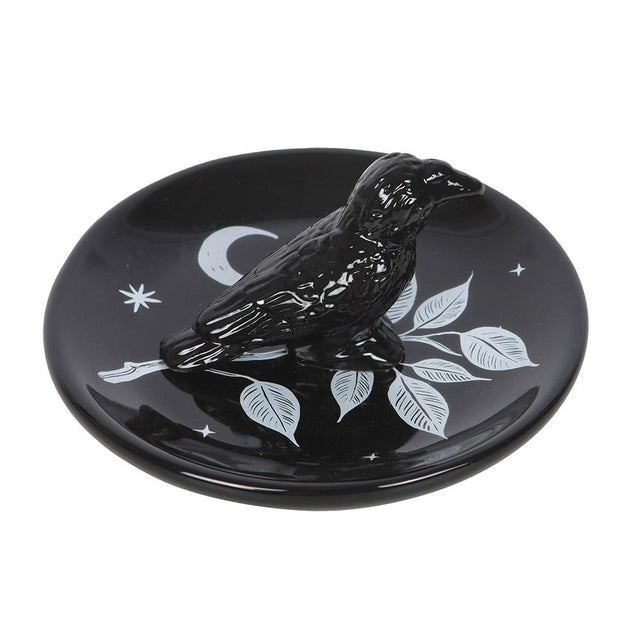 Raven Gothic Trinket Dish Close Up