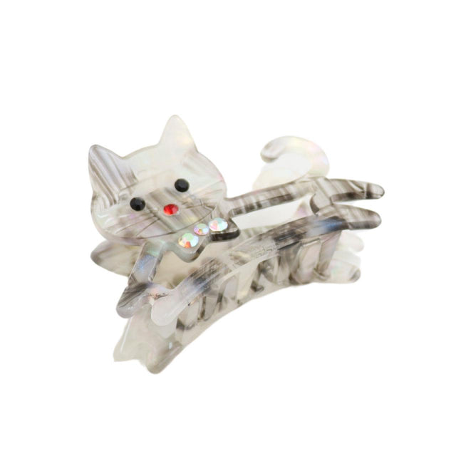 Grey Cat Claw Clip