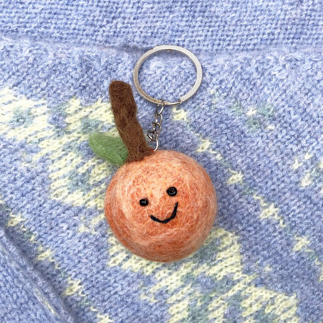 Apricot Felt Keyring