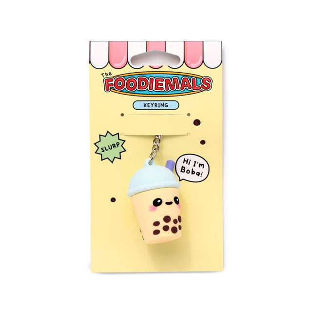 Boba the Bubble Tea Keyring on Backing Card
