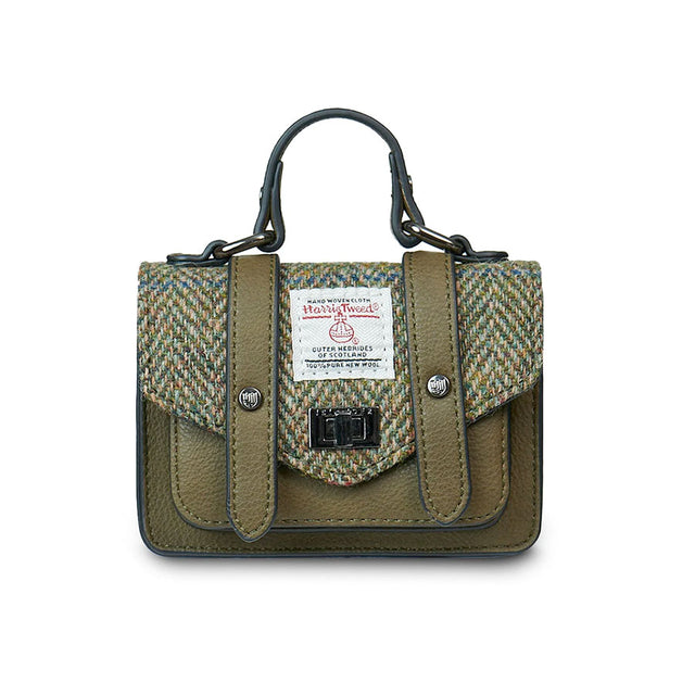 Islander The Wee Satchel Chestnut Herringbone Harris Tweed