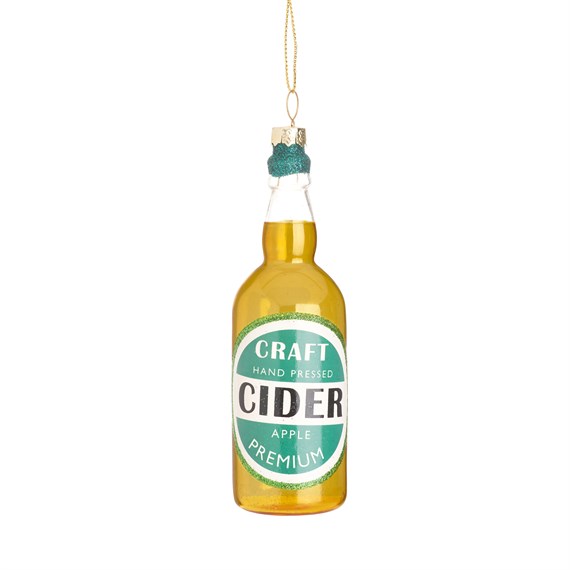 Craft Cider Shaped Christmas Bauble Sass & Belle