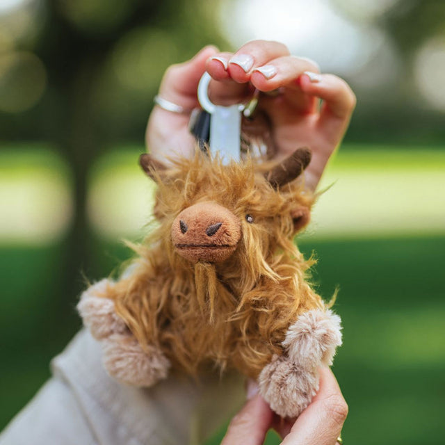 Gordon Highland Cow Plush Keyring