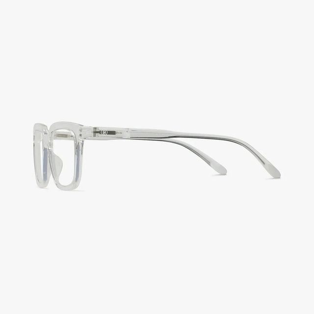 Barner Holly Glossy Clear Crystal Reading Glasses - Strength 1 Side