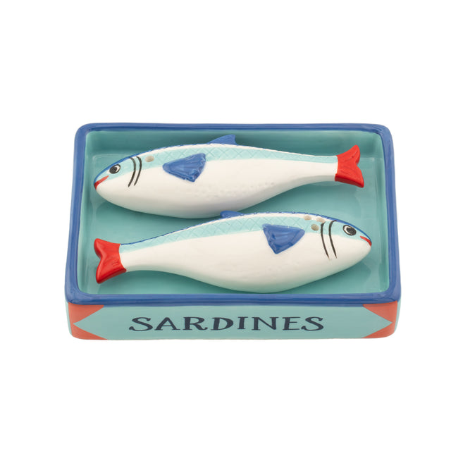 Sardine Salt & Pepper Shakers Close Up