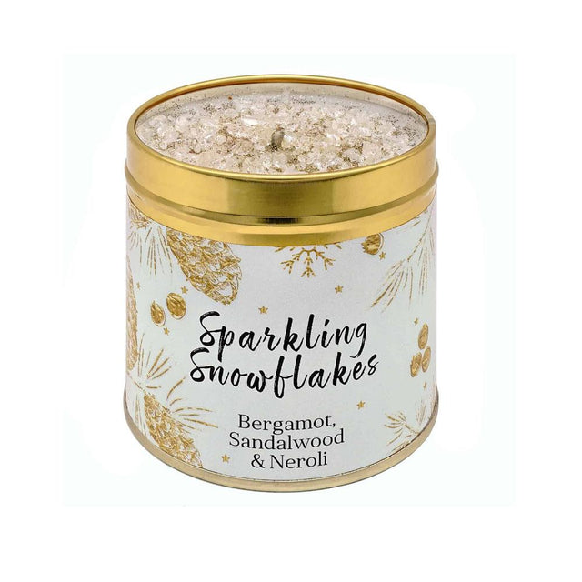 Sparkling Snowflakes Candle Tin