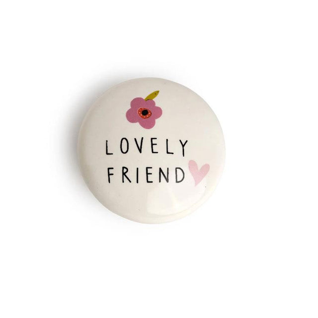Lovely Friend Round Token Close Up