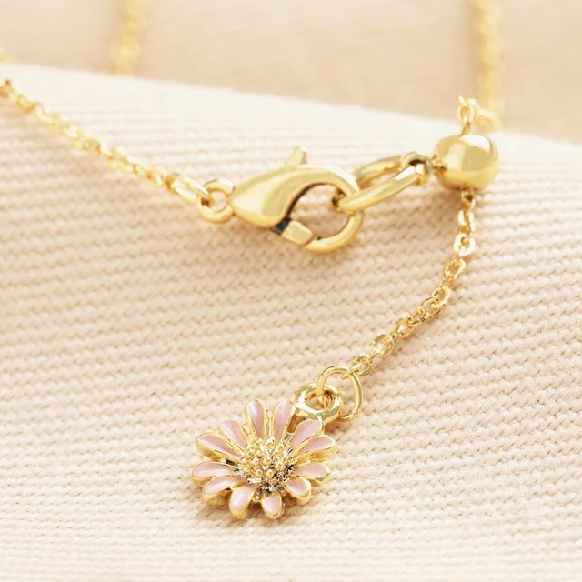 Hummingbird Pendant Necklace in Gold Detail View