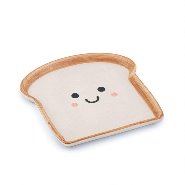 Bread Slice Snack Plate Flat