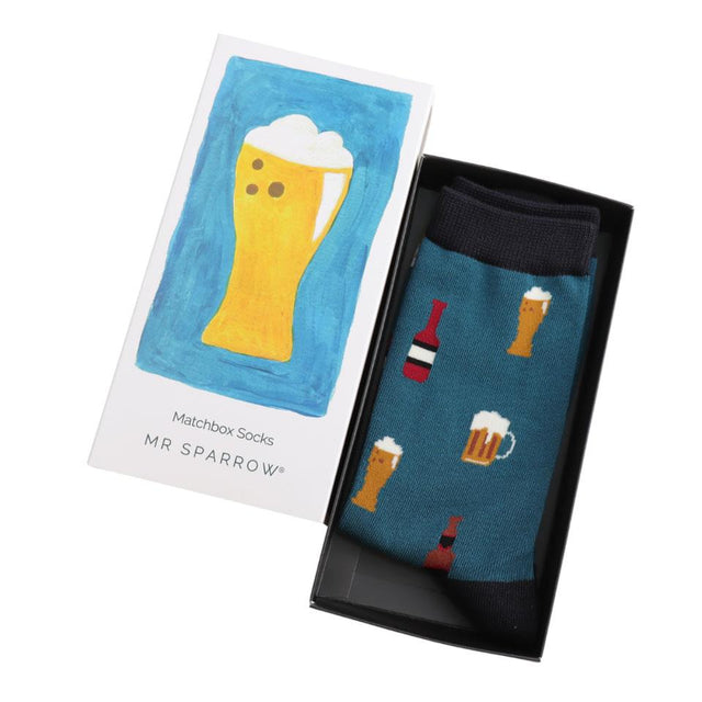 Here's To Beer Men's Socks in Matchbox