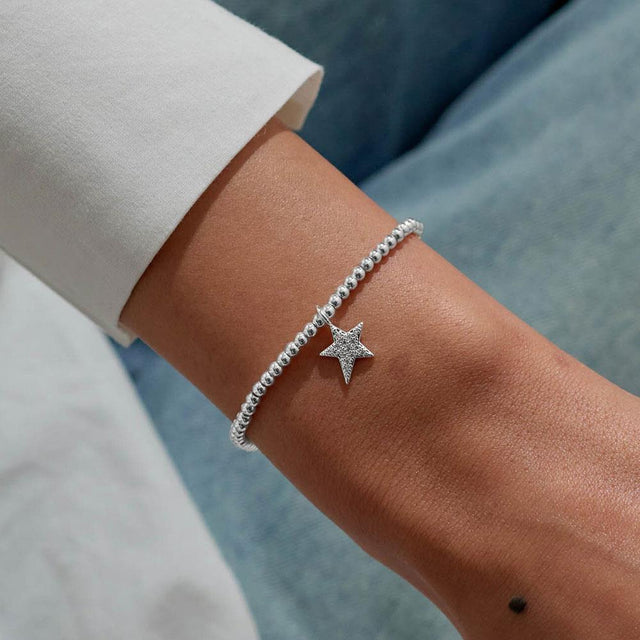 A Little Forever Proud of You Charm Bracelet on Model