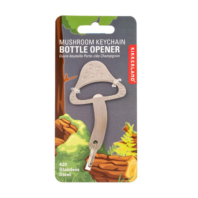 Mushroom Keychain Bottle Opener on ard