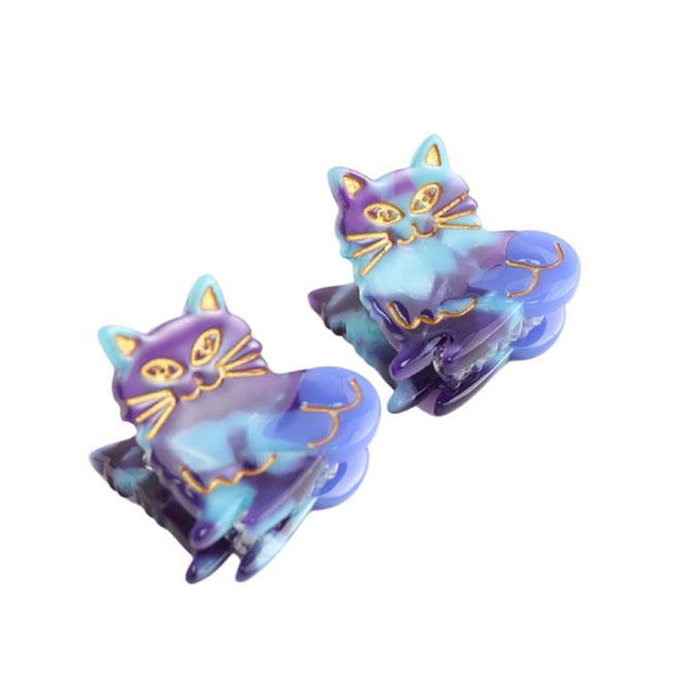 Mini Blue Cat Hair Clips