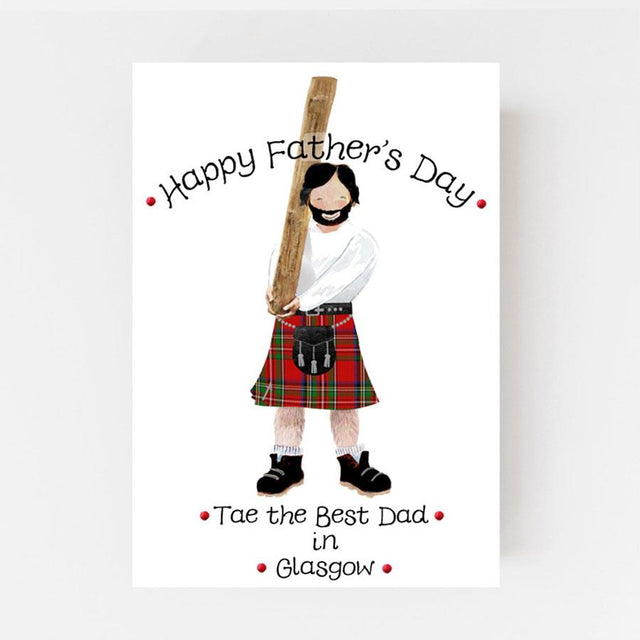 Best Dad In Glasgow Father's Day Card