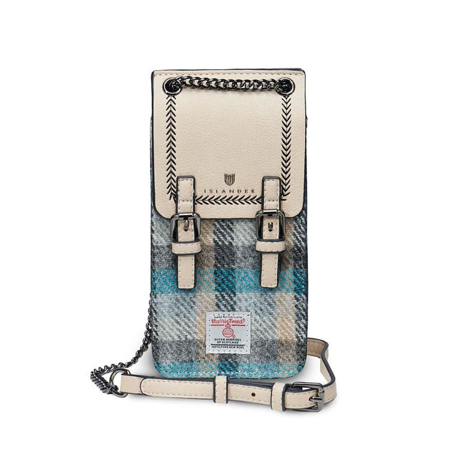 Islander Harris Tweed Islander Tartan Phone Tote Bag Close Up