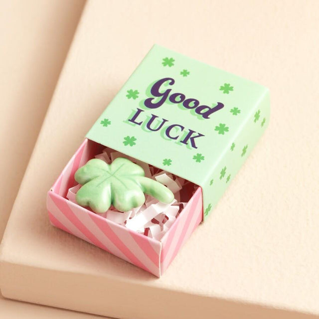 Clover Matchbox Ceramic Token