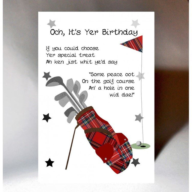 Golf Bag Birthday Card