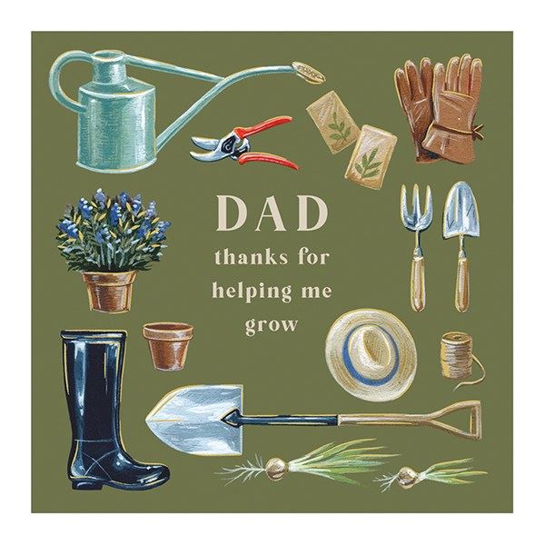 Dad Thank You for Helping Me Grow Card