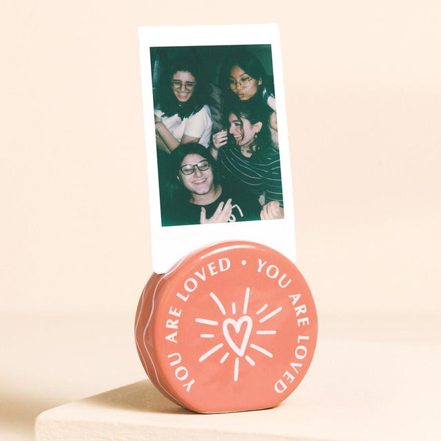 You Are Loved Coral Ceramic Photo Holder