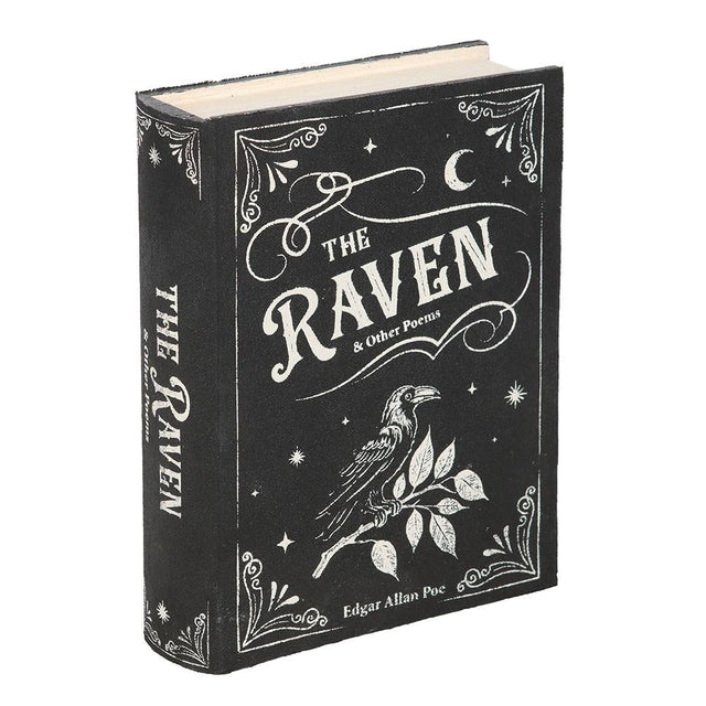 The Raven Book Shaped Gothic Storage Box Close Up