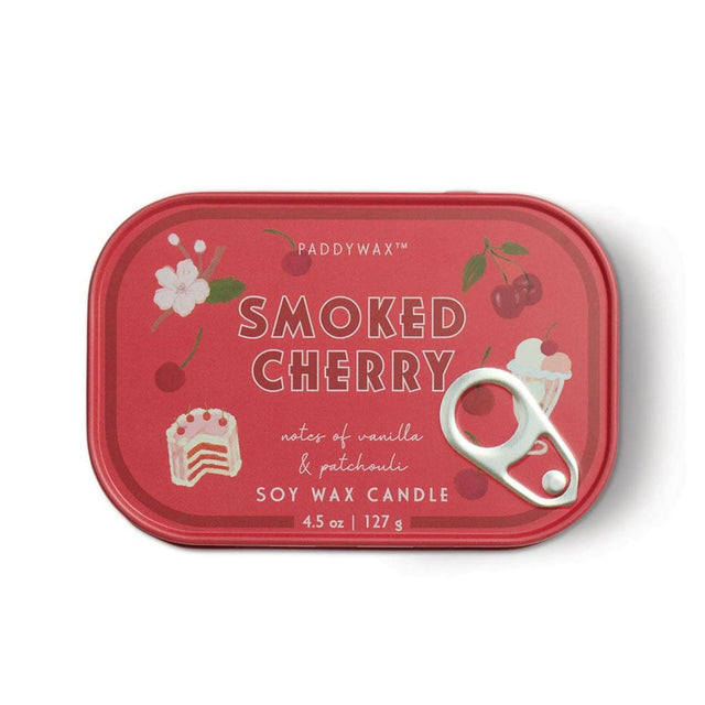 Smoked Cherry Printed Tin Candle Top Facing