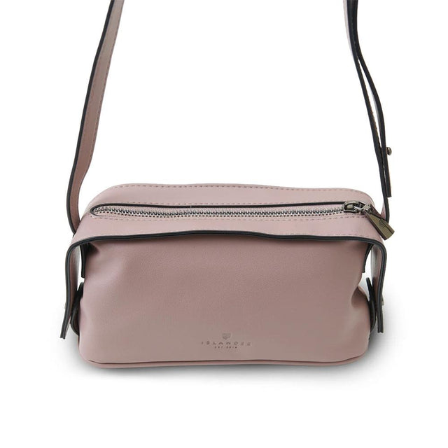 Pink and Green Tartan Harris Tweed Harley Crossbody Bag Back Side