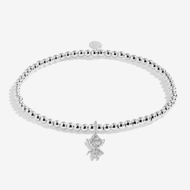 A Little Christmas Elf Children's Charm Bracelet Close Up