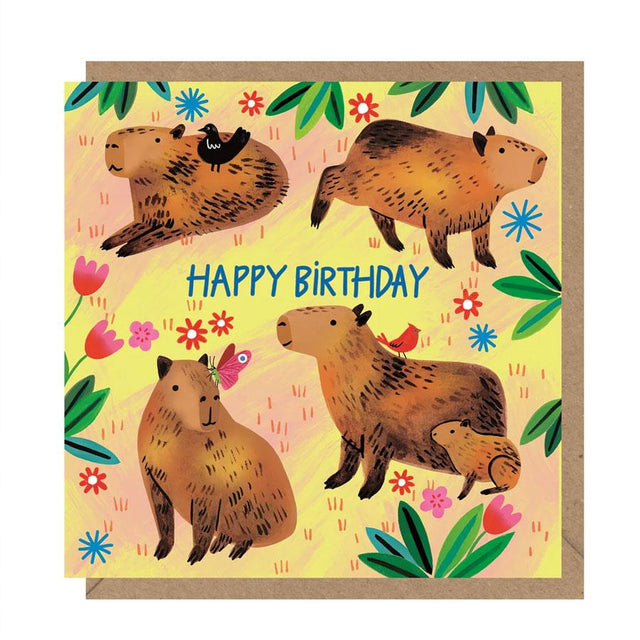 Capybaras Birthday Card