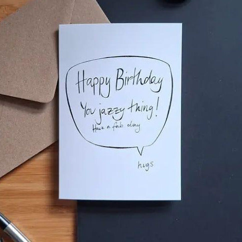 Jazzy Thing Birthday Card
