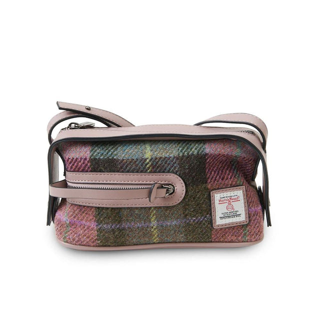 Pink and Green Tartan Harris Tweed Harley Crossbody Bag