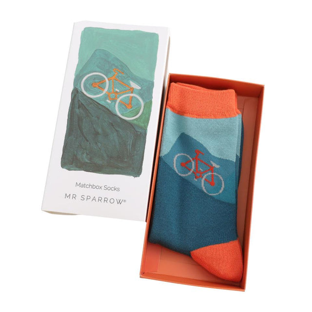 Hill Bike Climb Men's Socks in Matchbox
