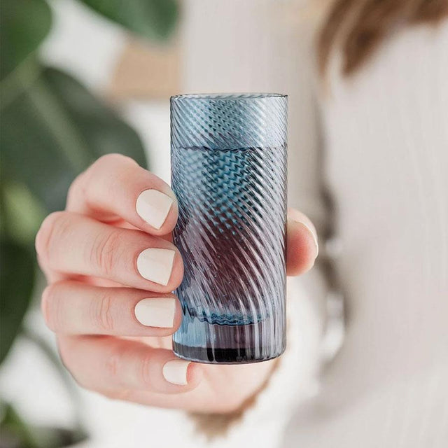 Blue Twist Shot Glass