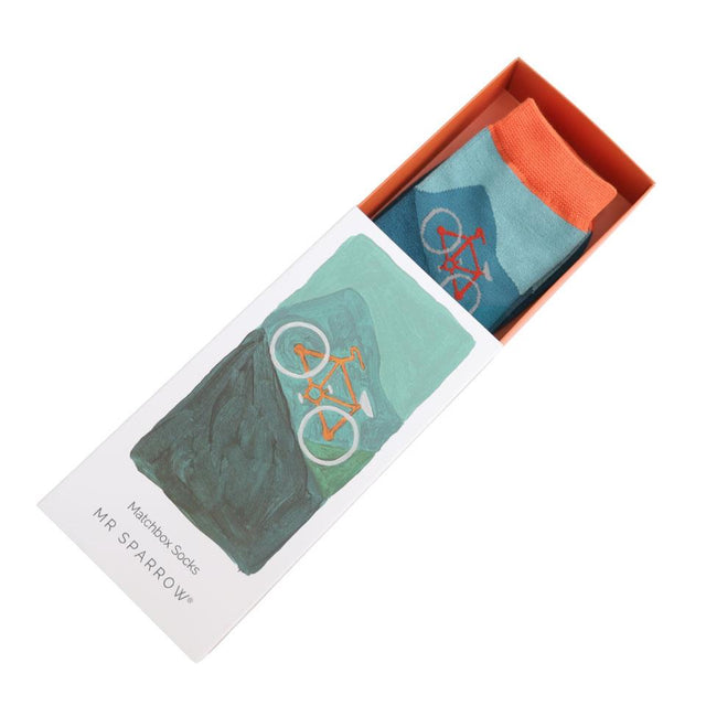 Hill Bike Climb Men's Socks in Matchbox With Matchbox Gift Box