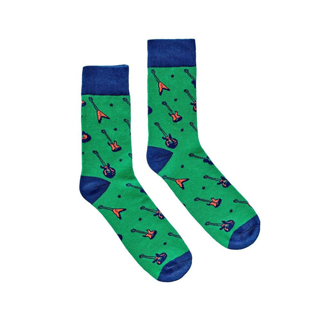 Men's Guitar Socks Close Up