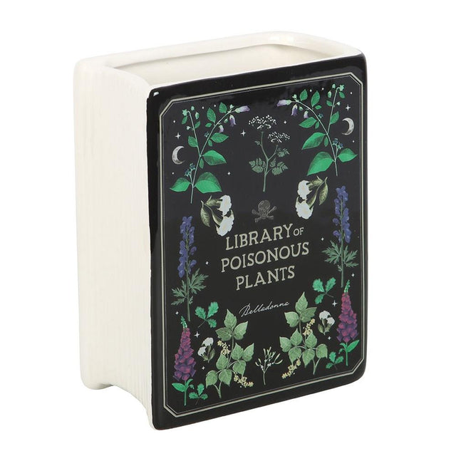 Poisonous Plants Gothic Botanical Book Shaped Vase Close Up