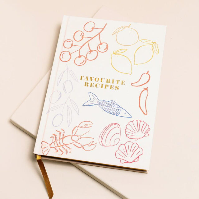 Cream Linen Favourite Recipes Cookbook Journal