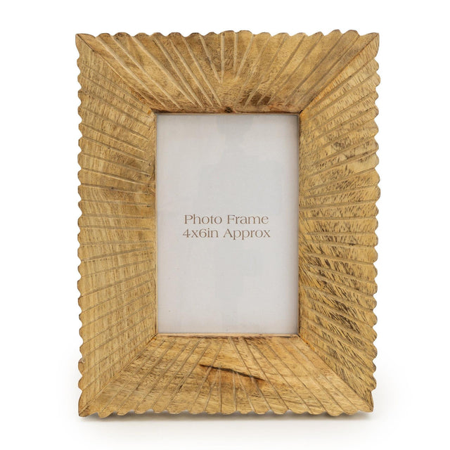 Etched  Lines Wooden Photo Frame