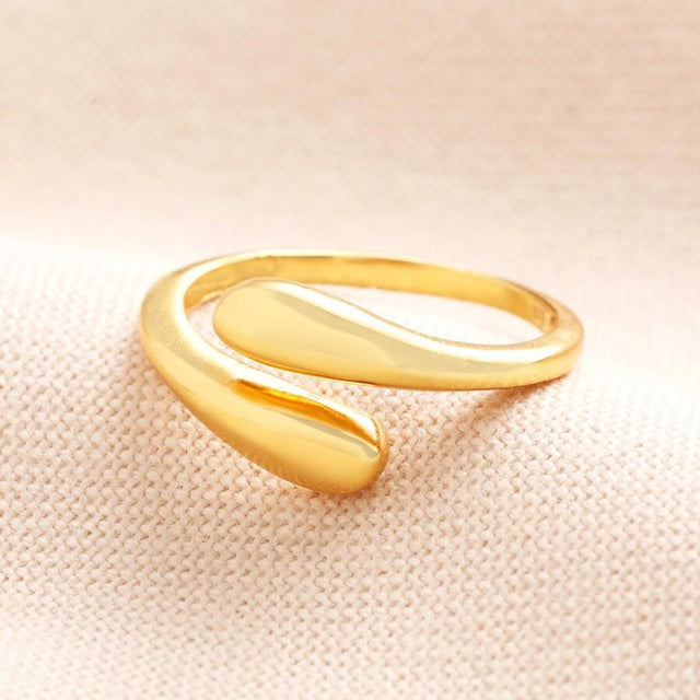 Teardrop Wrap Ring in Gold